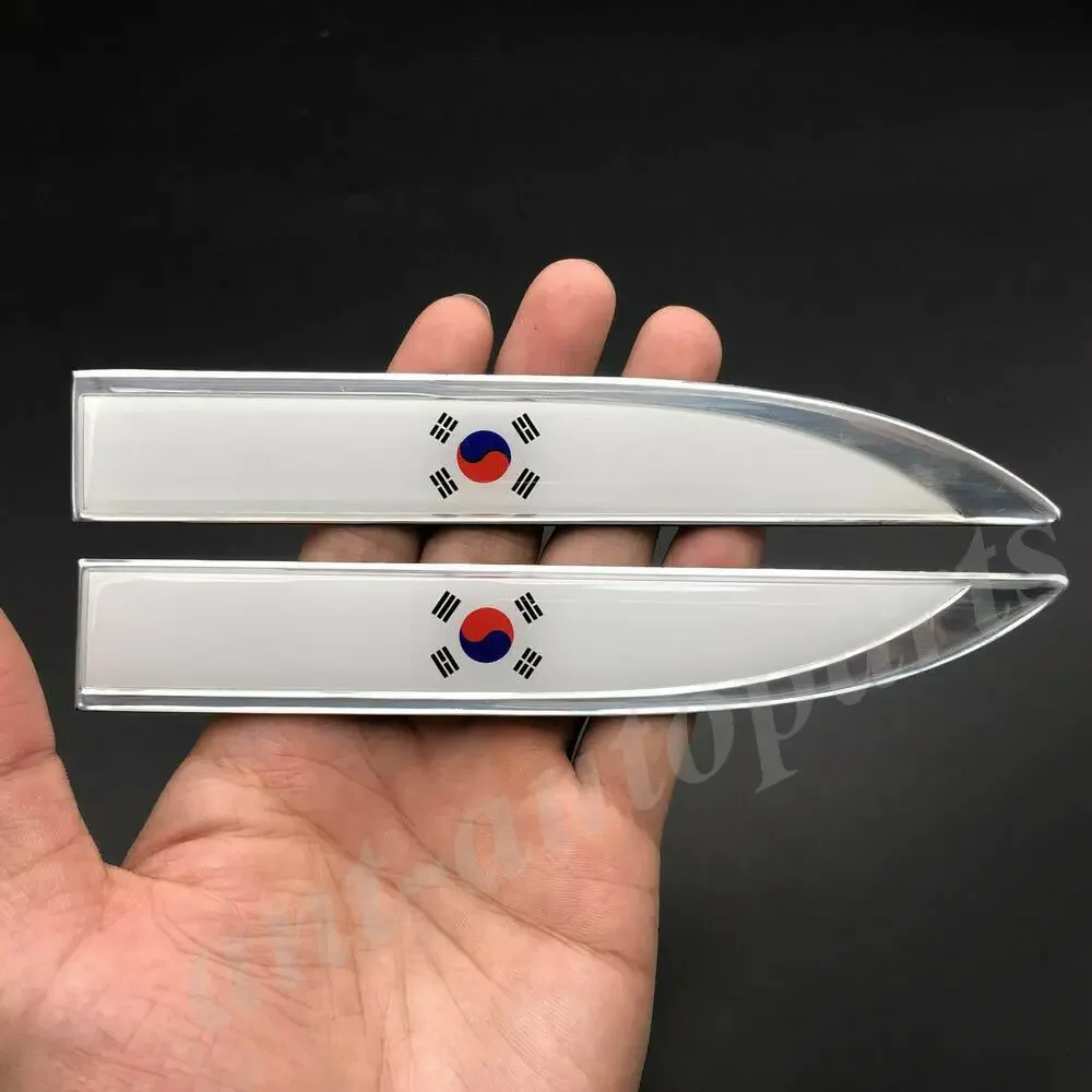 

Korea Korean Flag Car Auto Fender Side Auto Emblem Badge Decals Sticker