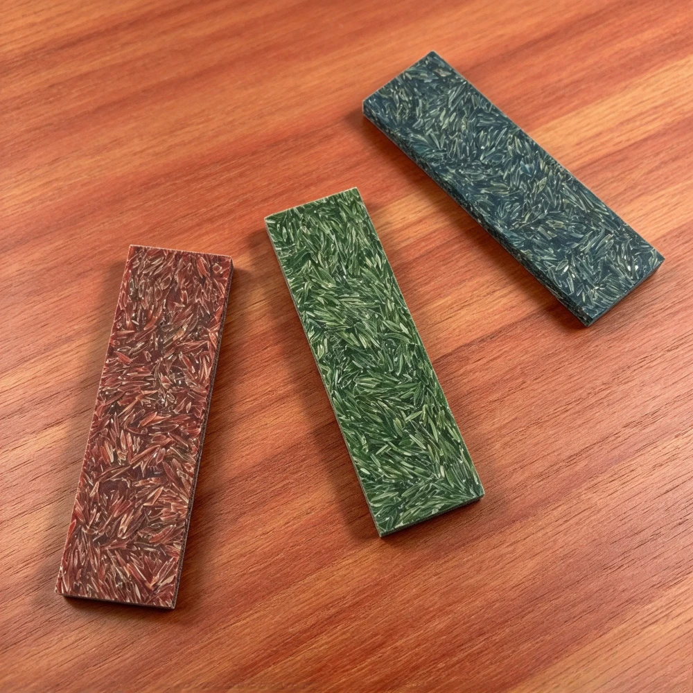 1 Piece Grain Shell Texture Design Micatta Materials 3 Colors 135X40X8MM Specification Knife Handle Patch Material