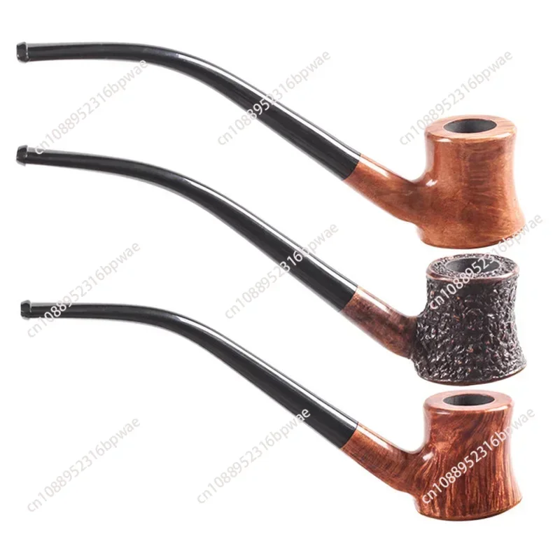 Smoking Pipe BriarWood Pipe Long Stem Briar Pipes Churchwarden 3MM Metal Filters Hot Sale Free Smoking Tools