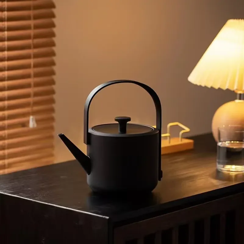 Portable outdoor hotel household 0.6L gas/electric kettle stainless steel temperature control automatic power failure 1200W