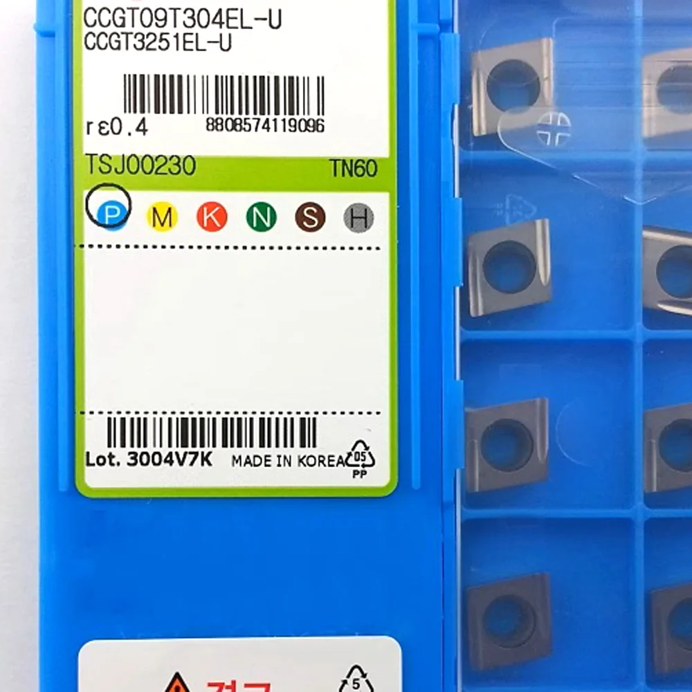 Inserções originais de processamento de metal CCGT060202EL-U CCGT09T302EL-U CCGT09T304ER-U CCGT09T304EL-U TN60 PR930 Lâmina Mini Ferramenta de torno