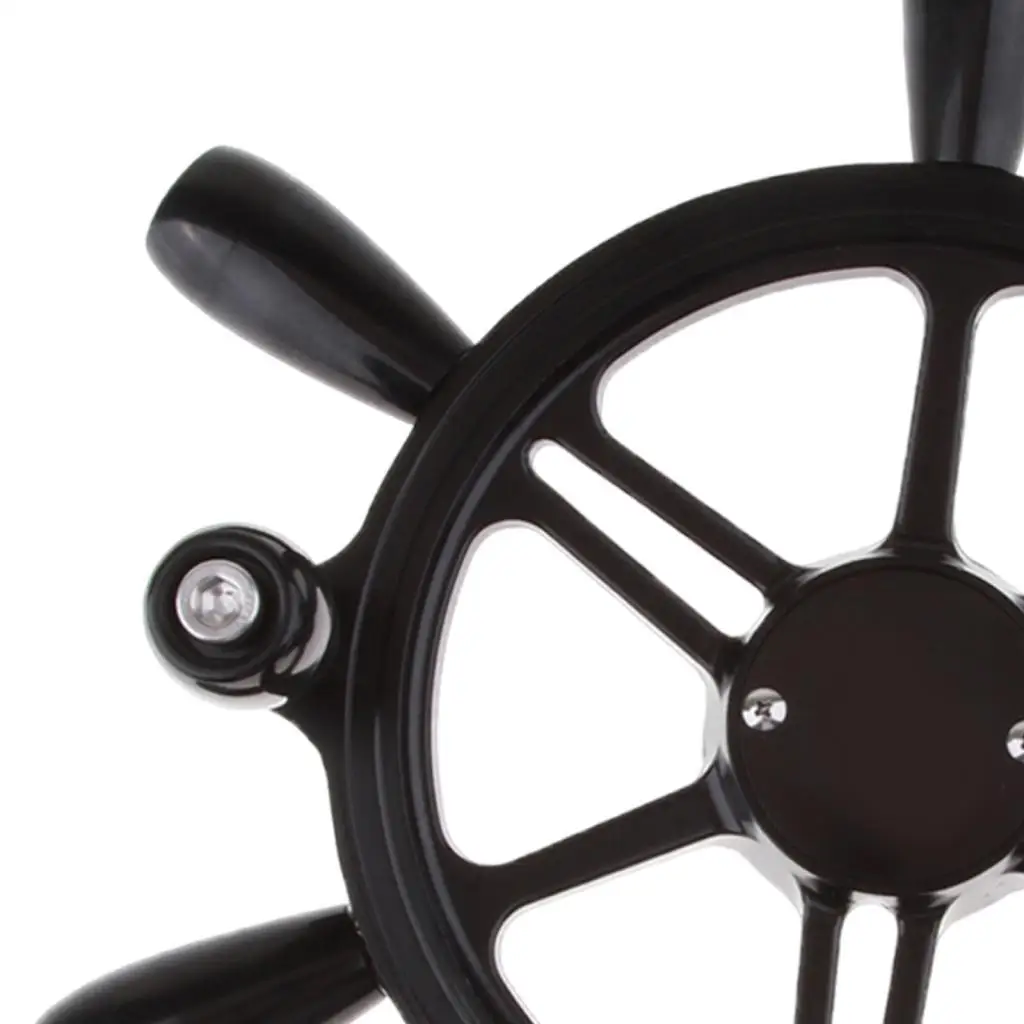 Marine Boat Steering Wheel Antique Traditional Ship Wheel 6 Spoke Aluminum Marine Accessory for Watercraft