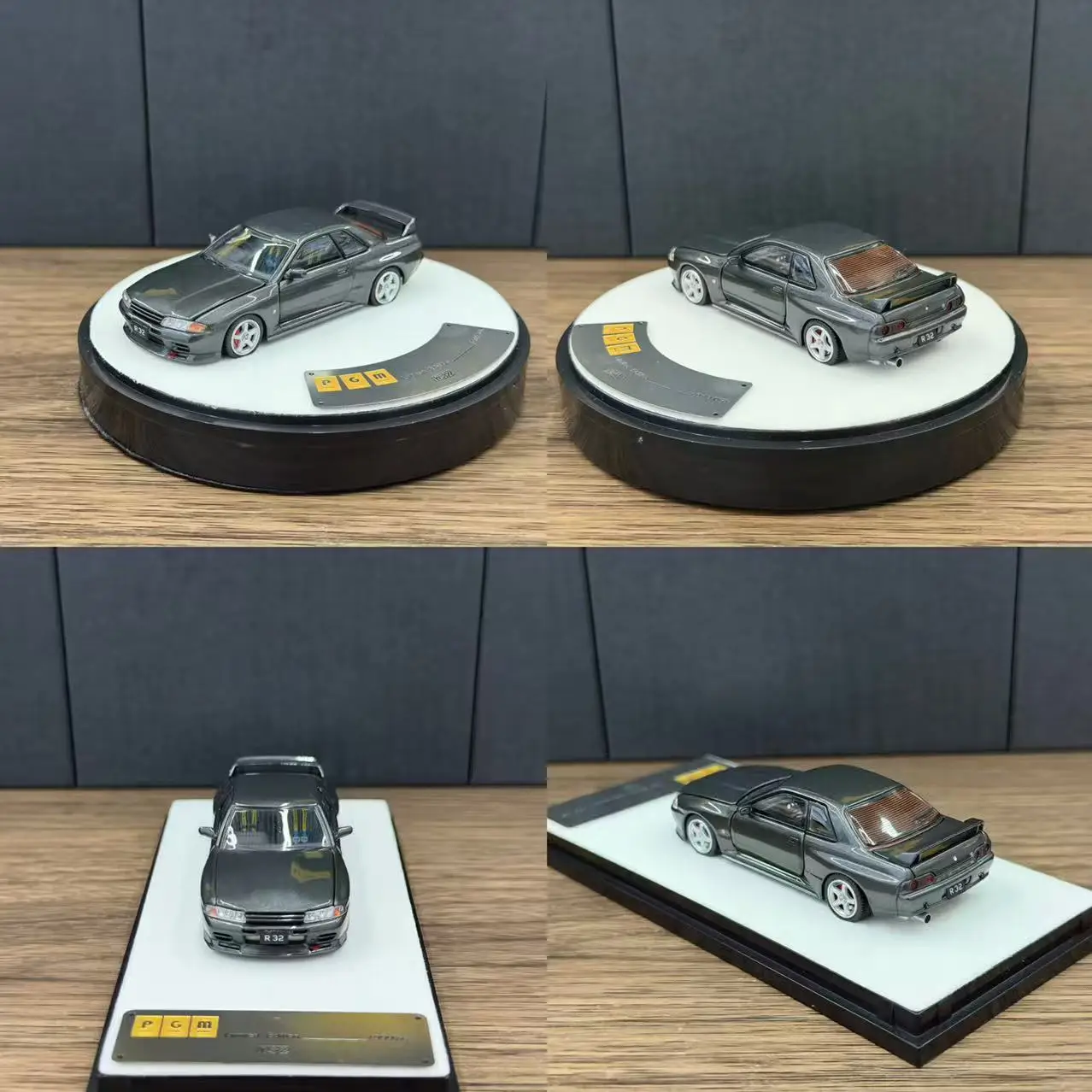 Ready stocks PGM 1:64 R32 MetallicGrey Diecast  Limited Edition Alloy Full-Open collectible Car Model