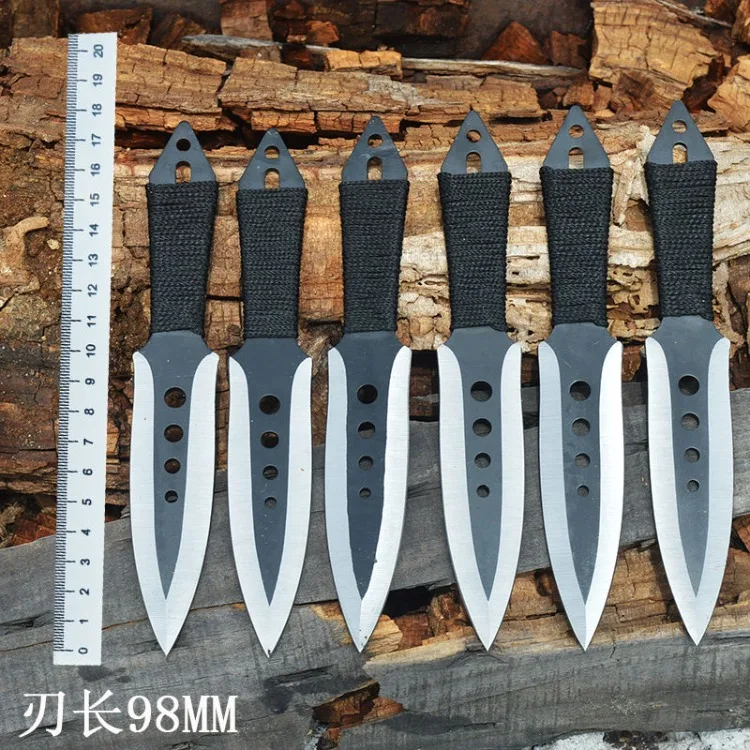 6PCS a Set No Cutting Edge Training Knife Butterfly Trainer Stainless Steel Pocket Pri Practice Knife Sport Cosplay Tool