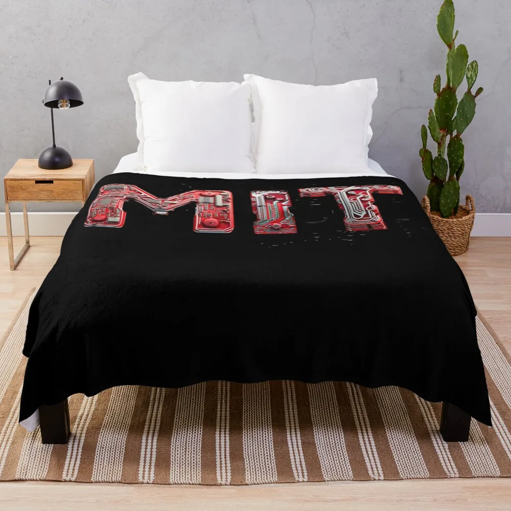 

MIT University Circuit Typography Throw Blanket