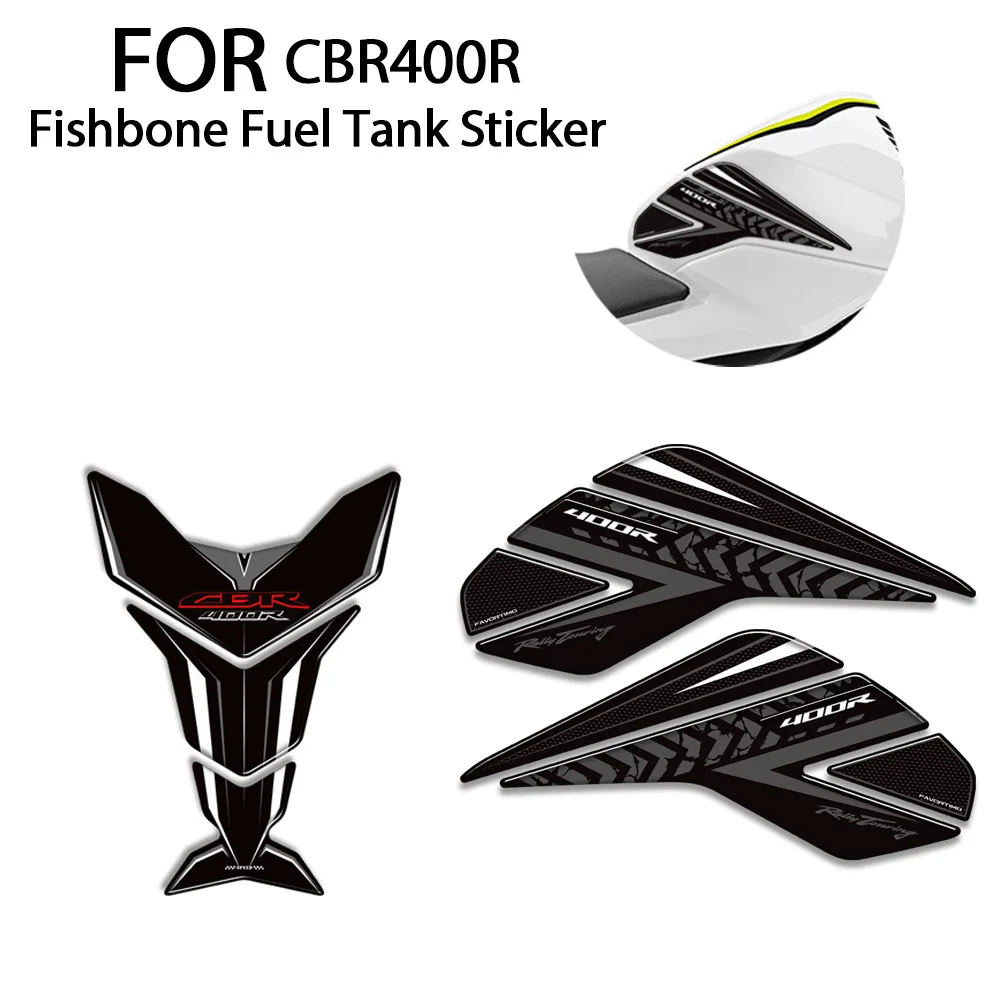 

For CBR400R R 400R Motorcycle 2024 Protector Tank Pad Side Grips Gas Fuel Oil Kit Knee Stickers Decals