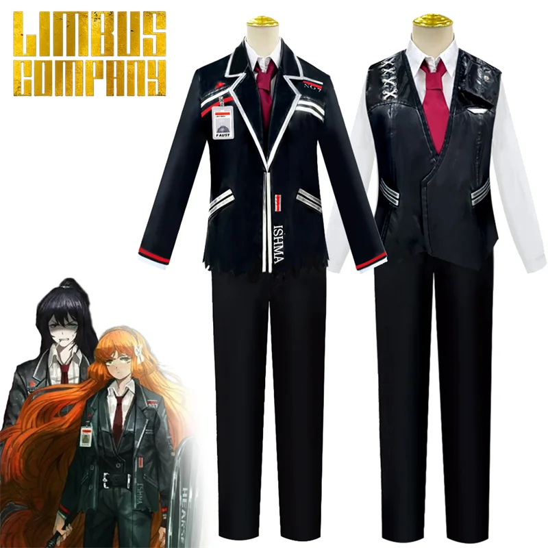 

Игра Limbus Company Ishmael Hong Lu для взрослых, карнавальный костюм, пальто, рубашка, жилет, брюки, полный комплект аксессуаров, костюм на Хэллоуин