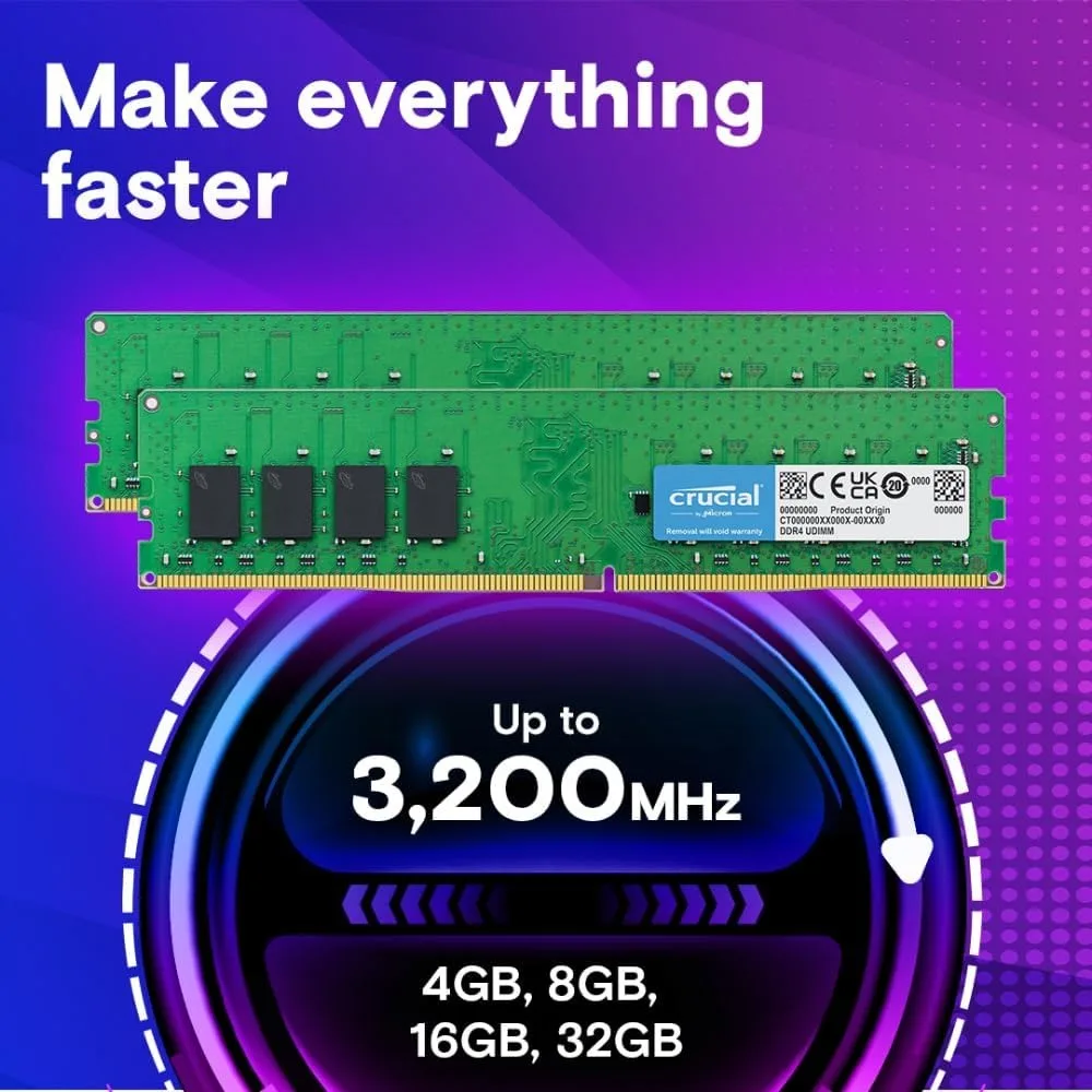 US Shipping 16GB DDR4 3200MHz Desktop RAM Memory UDIMM 288-Pin for Intel AMD Ryzen Downclockable 2933 2666MHz