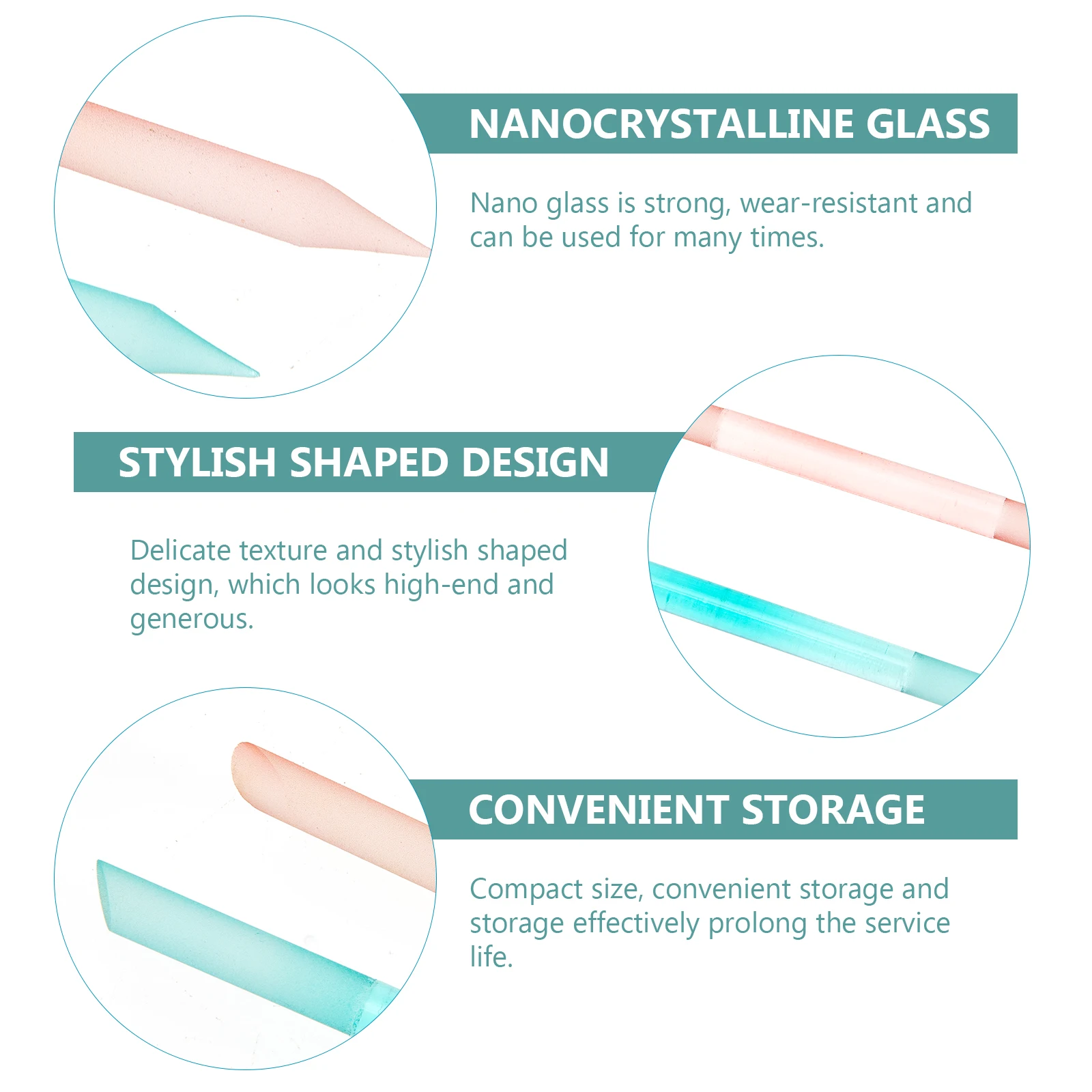 4 stuks glazen nagelvijlen manicure schuren polijstgereedschap compacte handheld nail art-vijlen geschikt voor acryl kunstnagels reizen