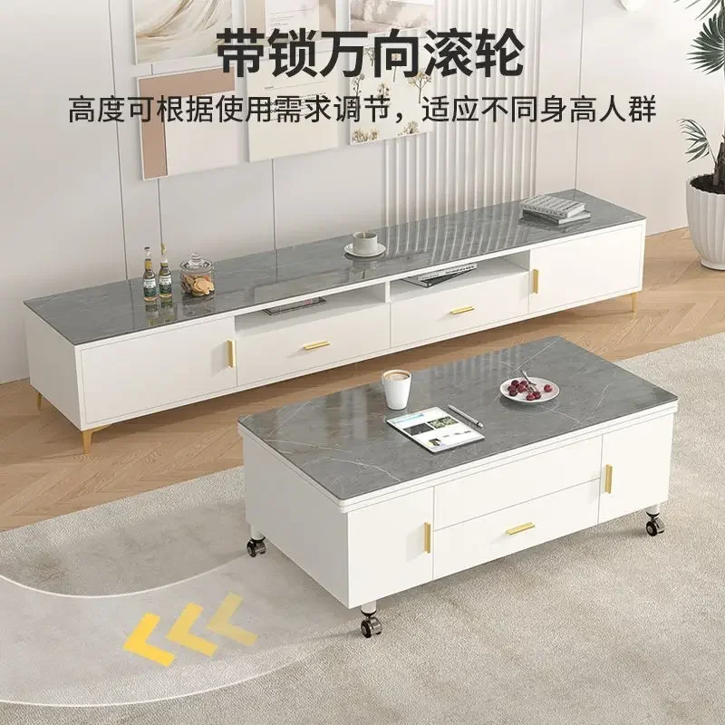 Multifunctional lifting coffee table dining table dual-purpose small apartment living room household integrated movable