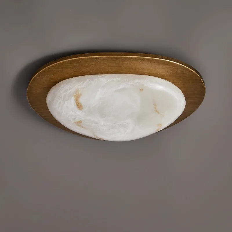 Mid-Century Modern LED Ceiling Light for Bedroom Living Room Study Aisle Vintage Resin Ceiling Lamp Luxury Home Lighting Fixture