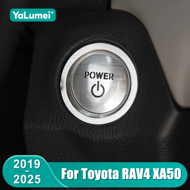 For Toyota RAV4 XA50 2019 2020 2021 2022 2023 2024 2025 RAV 4 Hybrid Car Start Stop Engine Push Button Cover Accessories