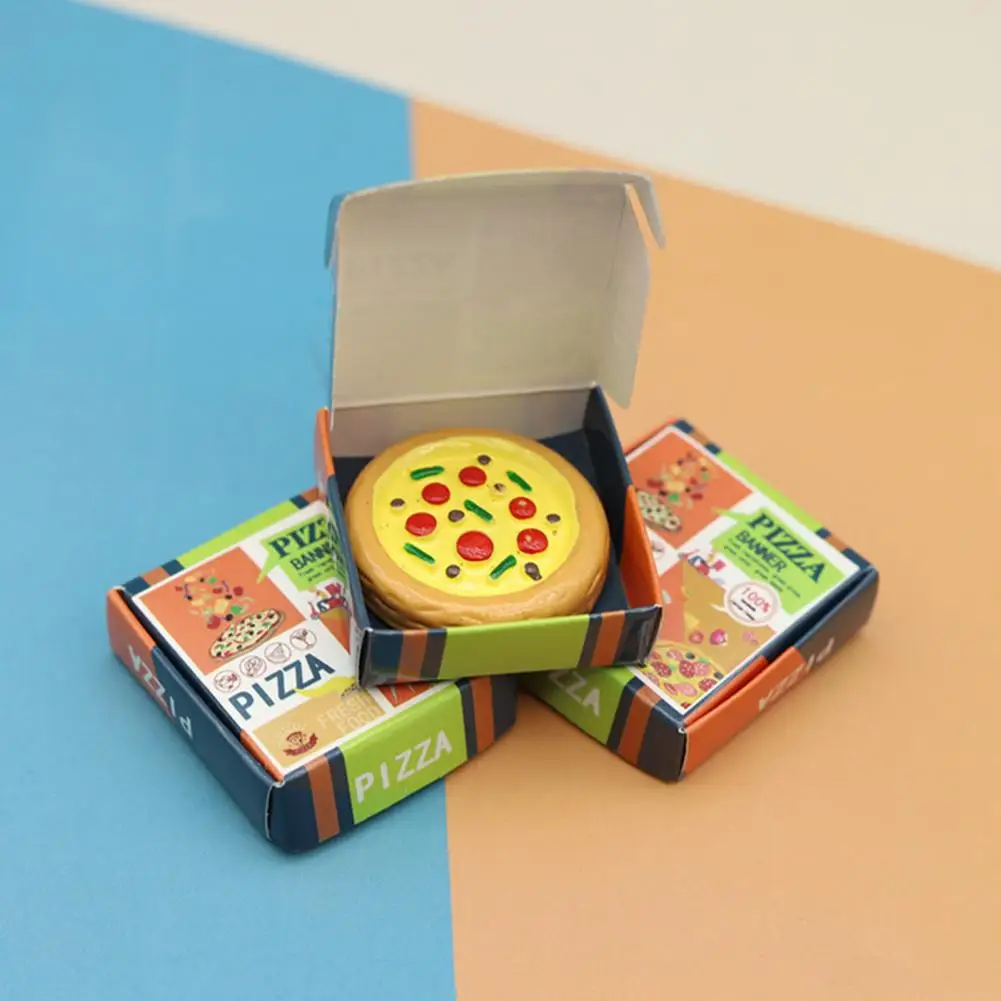 1 Set Beautiful Doll House Food  Realistic Colorful Simulation Pizza Model  Dollhouse Miniature Pizza Pretend Dinner Food Toy