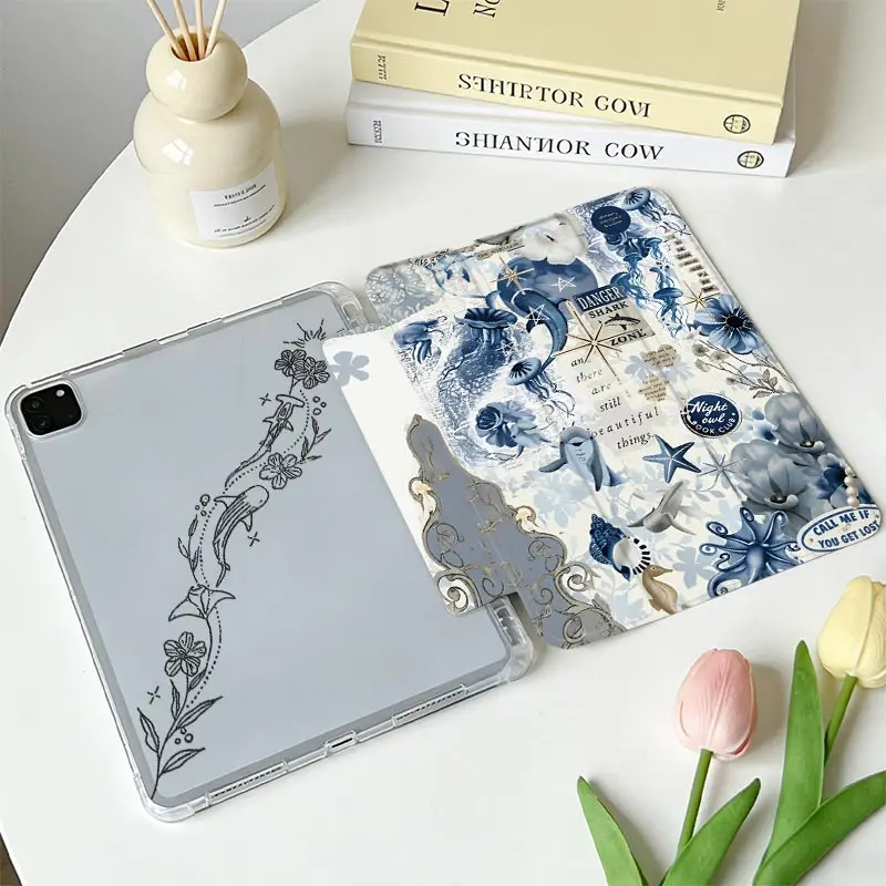 Tri-fold Protective Case For iPad 10.2 7/8/9 4/5th 10.9 iPad A16 2025 11th Air11/13 IPad Mini6 8.3 air3 10.5 Pro11 2nd 3rd 4th