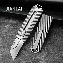 New Titanium Alloy Multifunctional Knife Outdoor Survival Tool Sharp Knife Push Pull Knife Replaceable Blade Express Box Knife