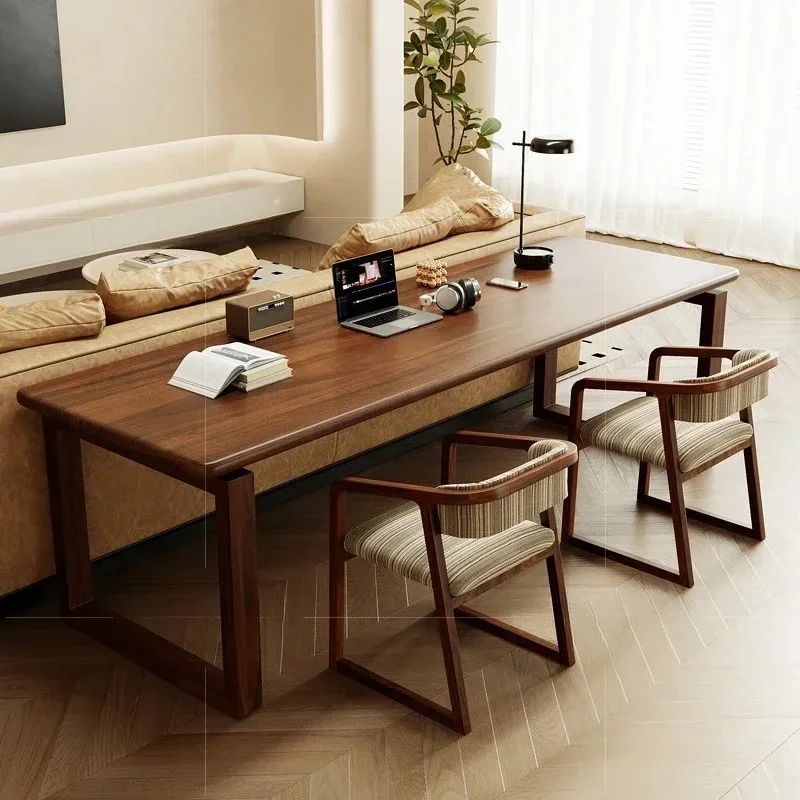 

South American walnut sofa desk solid wood double computer desk home study table desk writing workbench