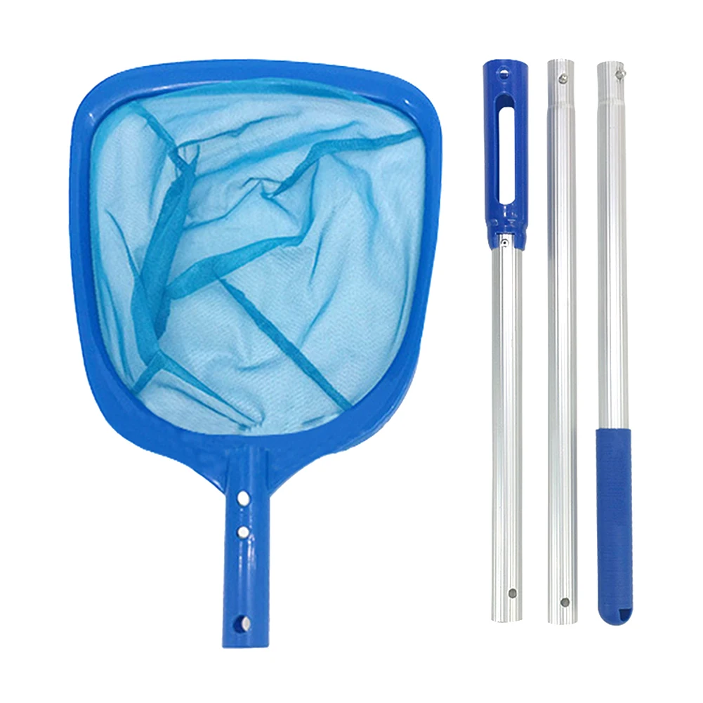 Pool Skimmer Net Pool Cleaning Landing Net with Telescopic Rod Multifunction for In-Ground & Above Ground Swimming Pools