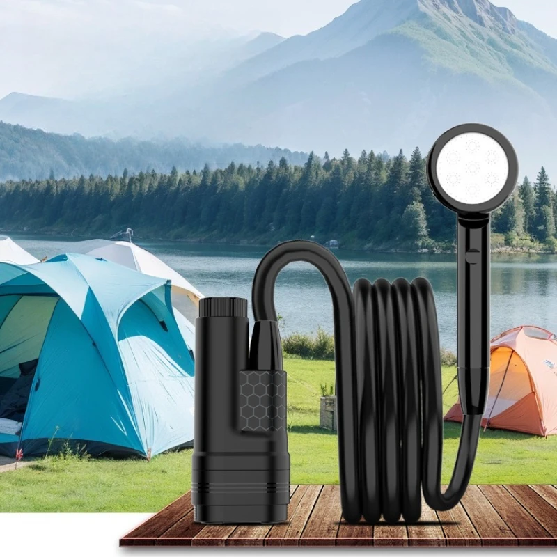 

Outdoor portable rain camping dormitory one-click water stop shower self-priming mobile electric shower