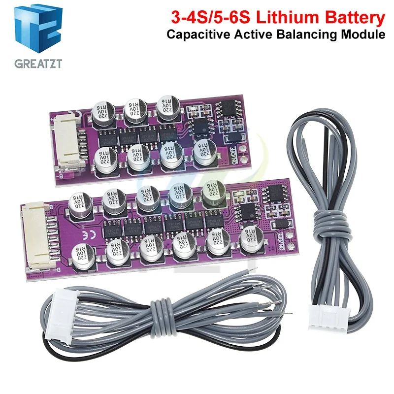 1.2A BMS 3S 4S 5S 6S 18650 Lithium Battery Active Equalization Board Li-ion LiFePo4 Balancer Energy Transfer Balance Capacitor view 5
