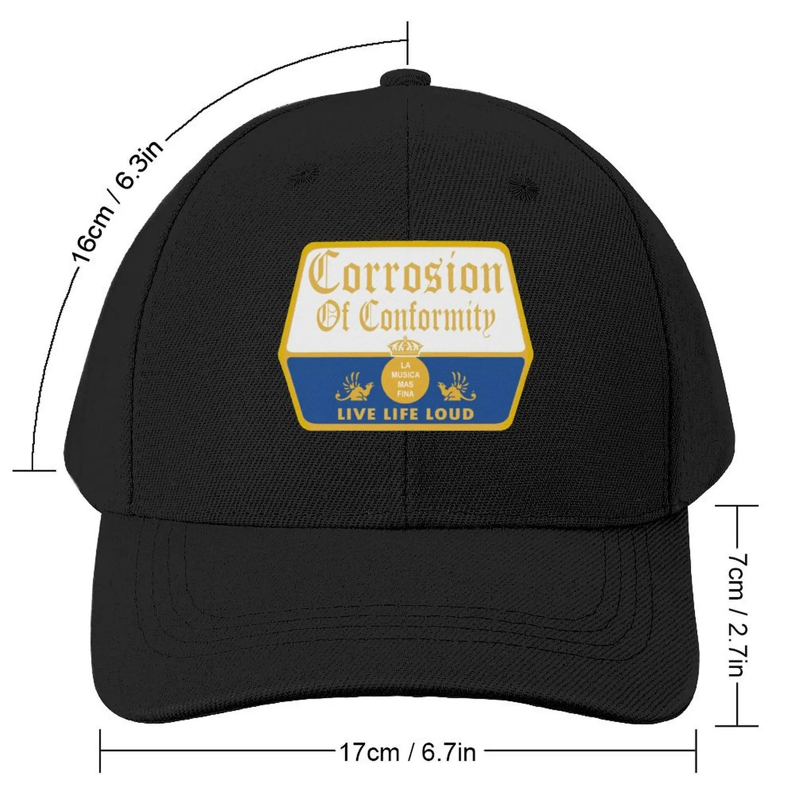 Corrosion of ConformityCap Baseball Cap Beach Outing Snapback Cap Hood For Men Women's