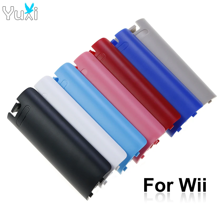 YuXi 7 Colors Wireless Game Controller Battery Cover Back Case For Wii Remote Controller Gamepad Handle Battery Lid Door Shell