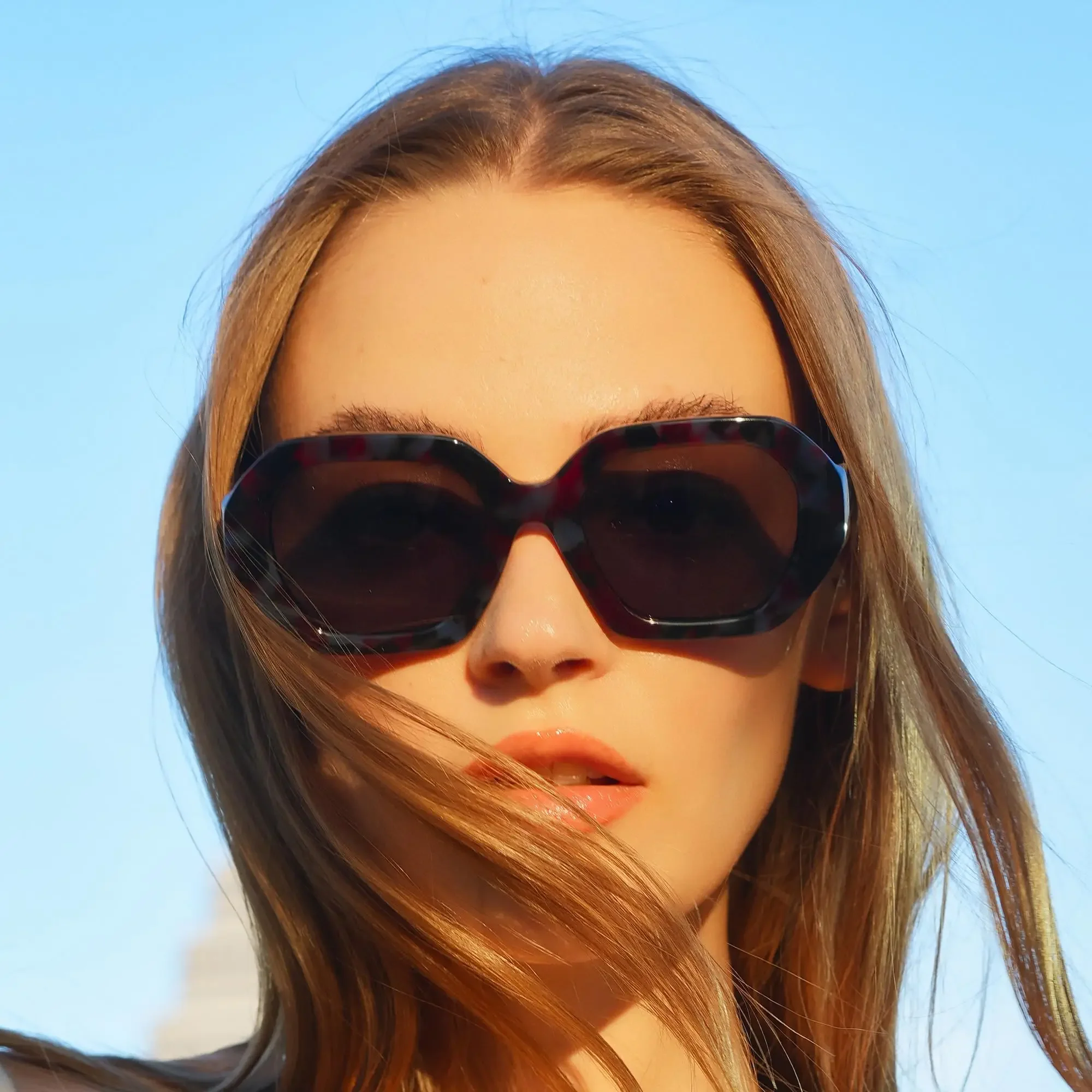 

BLUEMOKY поляризационные солнцезащитные очки «кошачий глаз» для женщин с защитой UV400, милая ретро ацетатная оправа, классическая мода