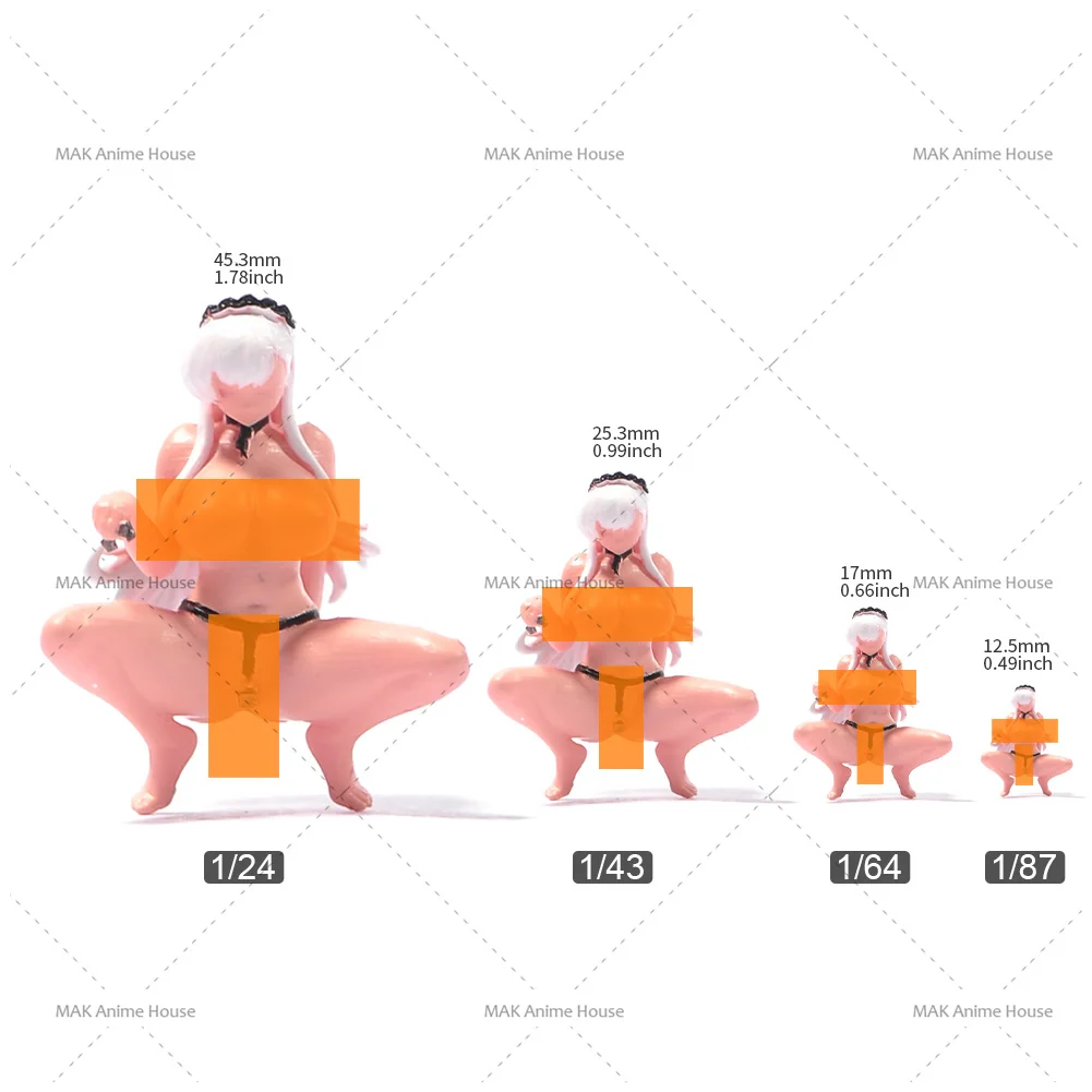 3D Print Miniature 1/87 1/64 1/43 1/24 Slave Girl Figure Diorama Model Doll DIY Creative Photography Scene Props Toys