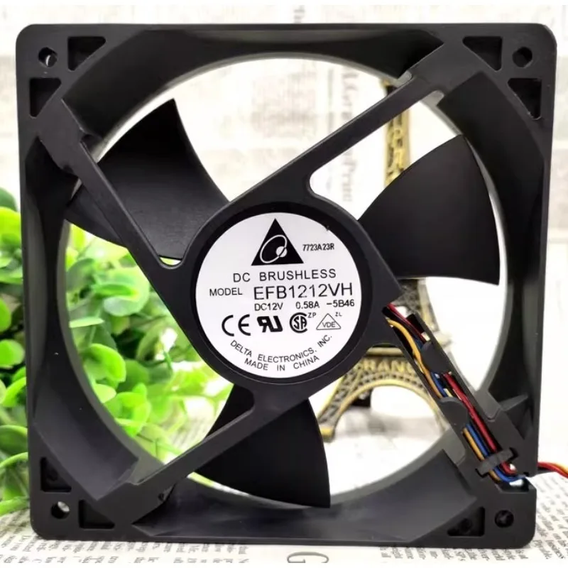 

Новый охлаждающий вентилятор для Delta EFB1212VH 12025 12 В 0,58 А 12 см охлаждающий вентилятор 120*120*25 мм