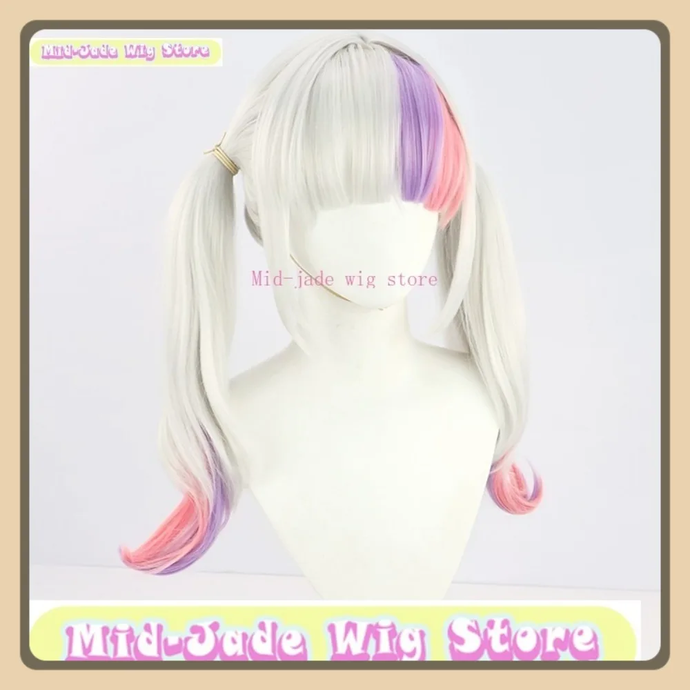 ミッドジェイドウィッグストアホロライブ紫シオンコスプレウィッグアニメゲームコスプレロング頭皮 1 三つ編み染色