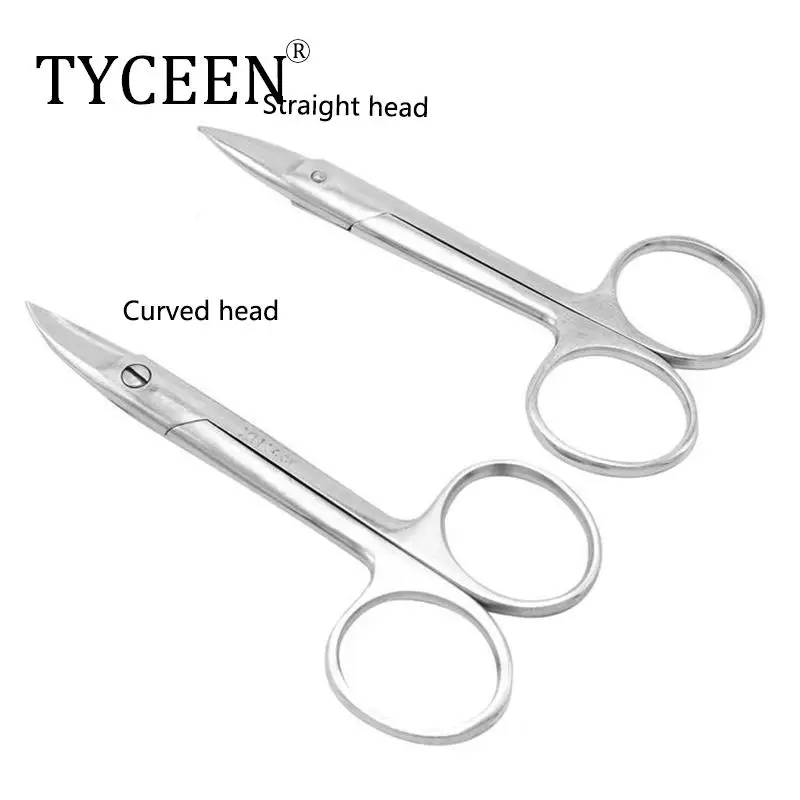 Dental Crown Scissors Medical Surgical Scissor Ligature Wire Cutting Instrument Tool Stainless Steel Straight Curved Head 12.5CM