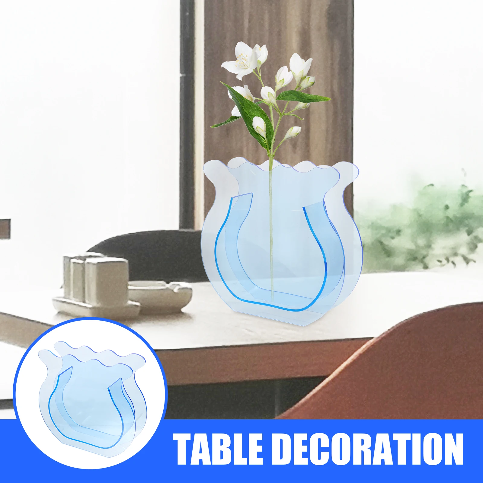 

Fish Tank Vase Decorative Flower Holder Aesthetic for Flowers Unique Floral Creative Pot