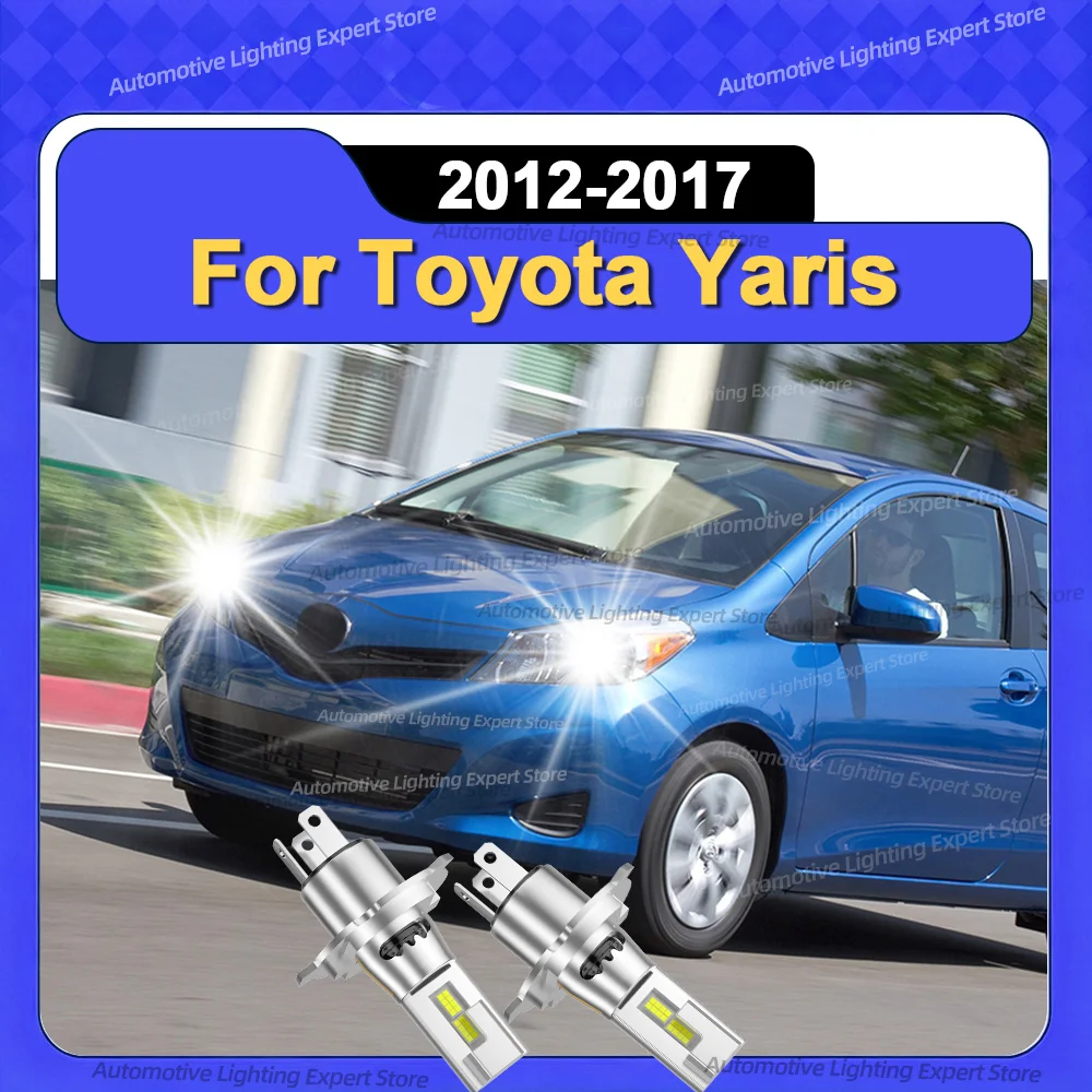 

2Pc High Power LED Bulb Turbo Headlight 30000LM CSP Powerful Lamp with Fan For Toyota Yaris 2012 2013 2014 2015 2016 2017