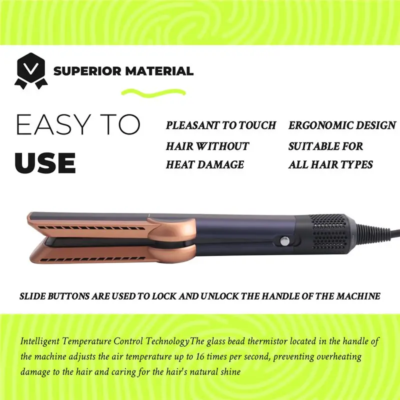 2-In-1 المهنية مكواة فرد الشعر مجفف الشعر الكهربائية مستقيم أداة تصفيف المنزل الاتحاد الأوروبي التوصيل