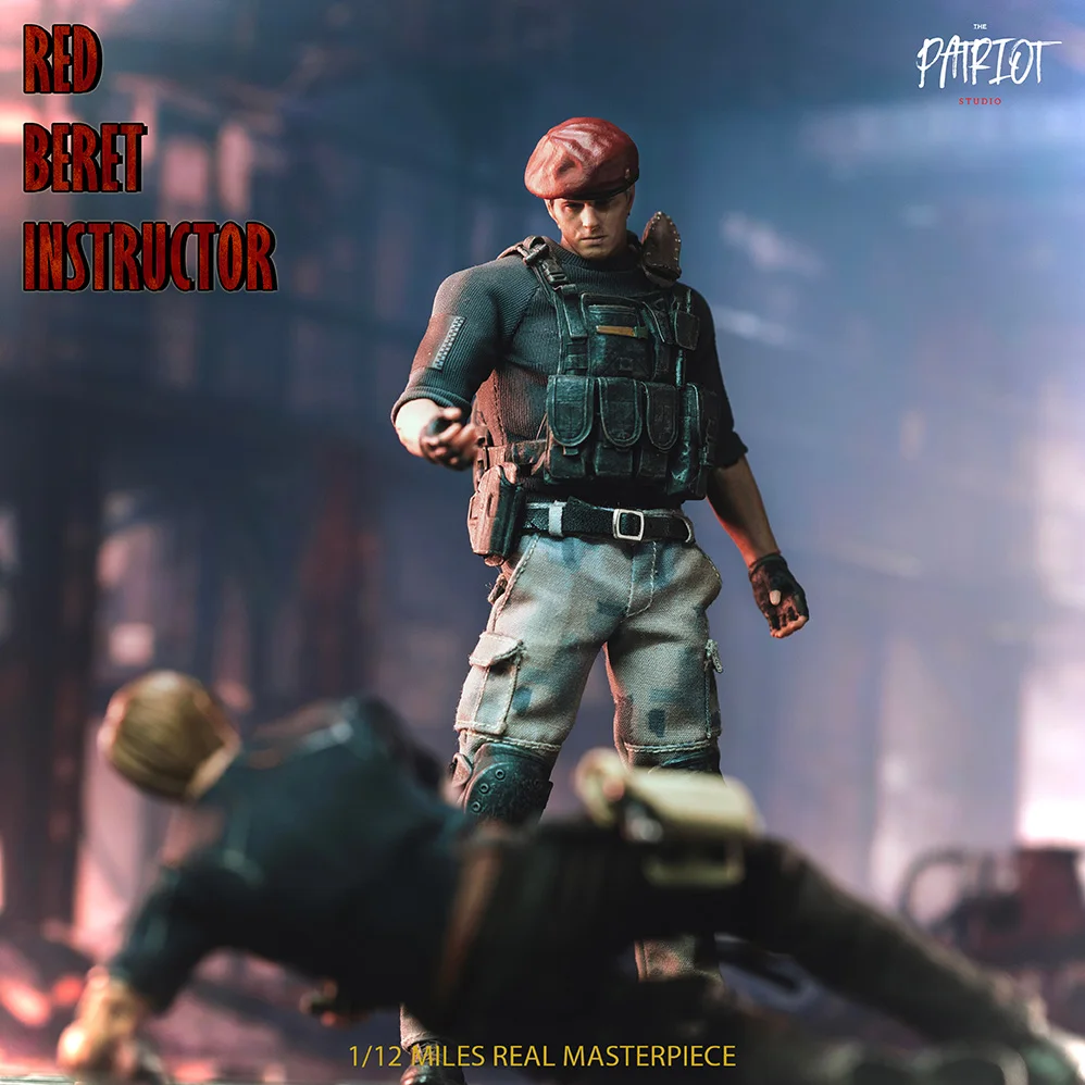 Em estoque patriot studio 1/12 escala soldado masculino forças