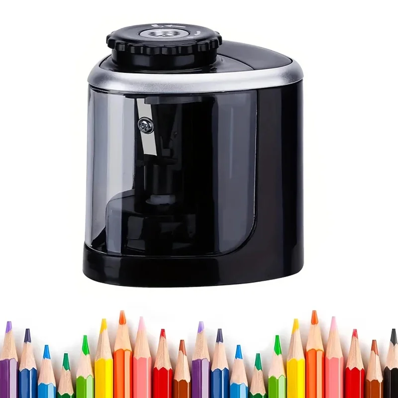 Desktop Electric Pencil Sharpener Automatic 6-8mm Pencil Cutter Portable Stationery Tool For Students Kids School Office Tools