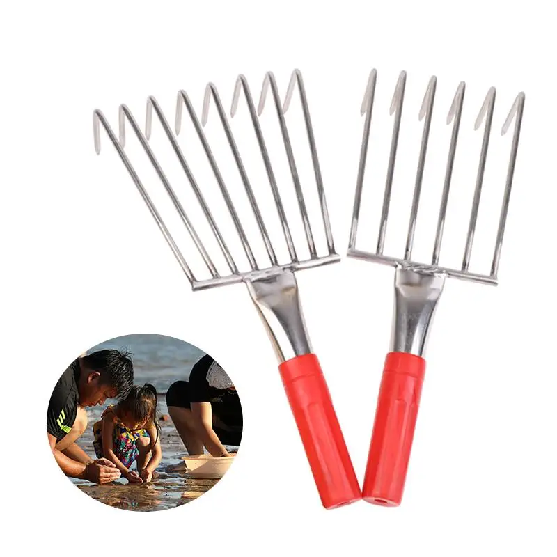 

Multifunctional Rake Tool Portable Beach Clam Rake Seafood Shell Rake Garden Farm Digging Tools Weeding Farming Tool