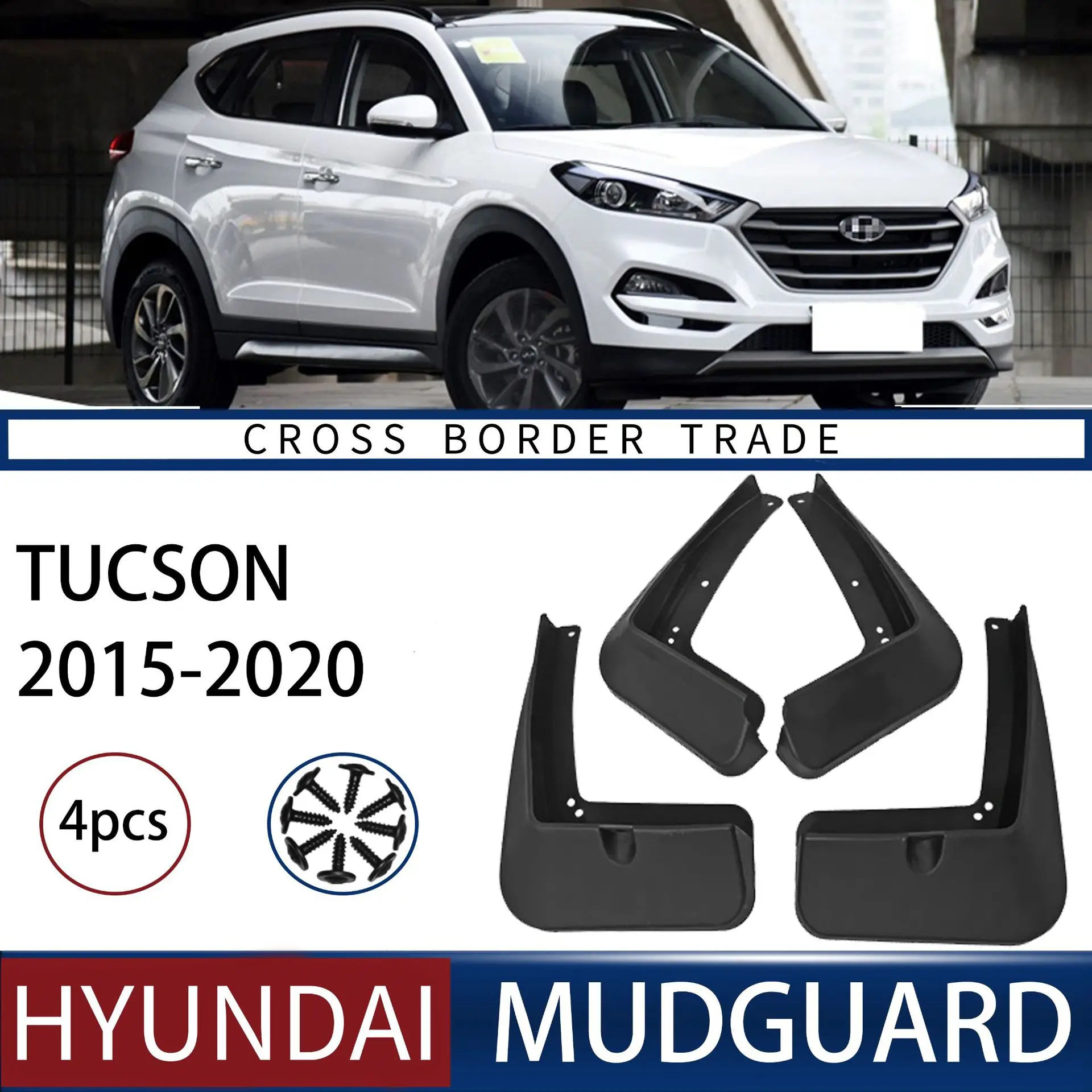 

FOR Hyundai Tucson 2015-2020 Car Molded Mud Flaps Splash Guards Mudguards Front Rear Styling Front Rear Car Accessories