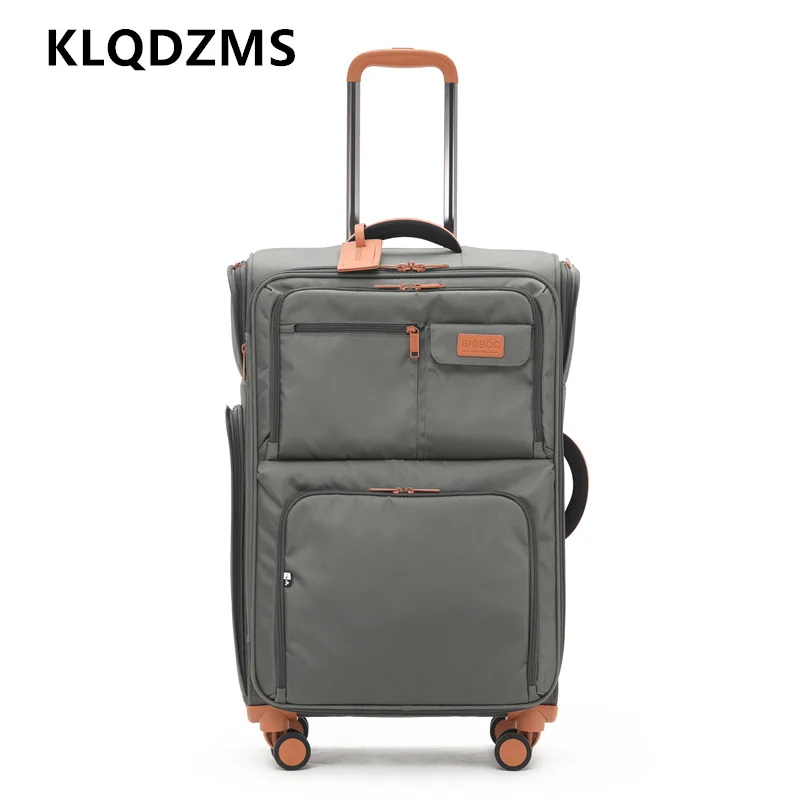KLQDZMS Luggage Travel Bag Set Men's Boarding Box Women's Trolley Case Oxford Cloth Large Capacity 20