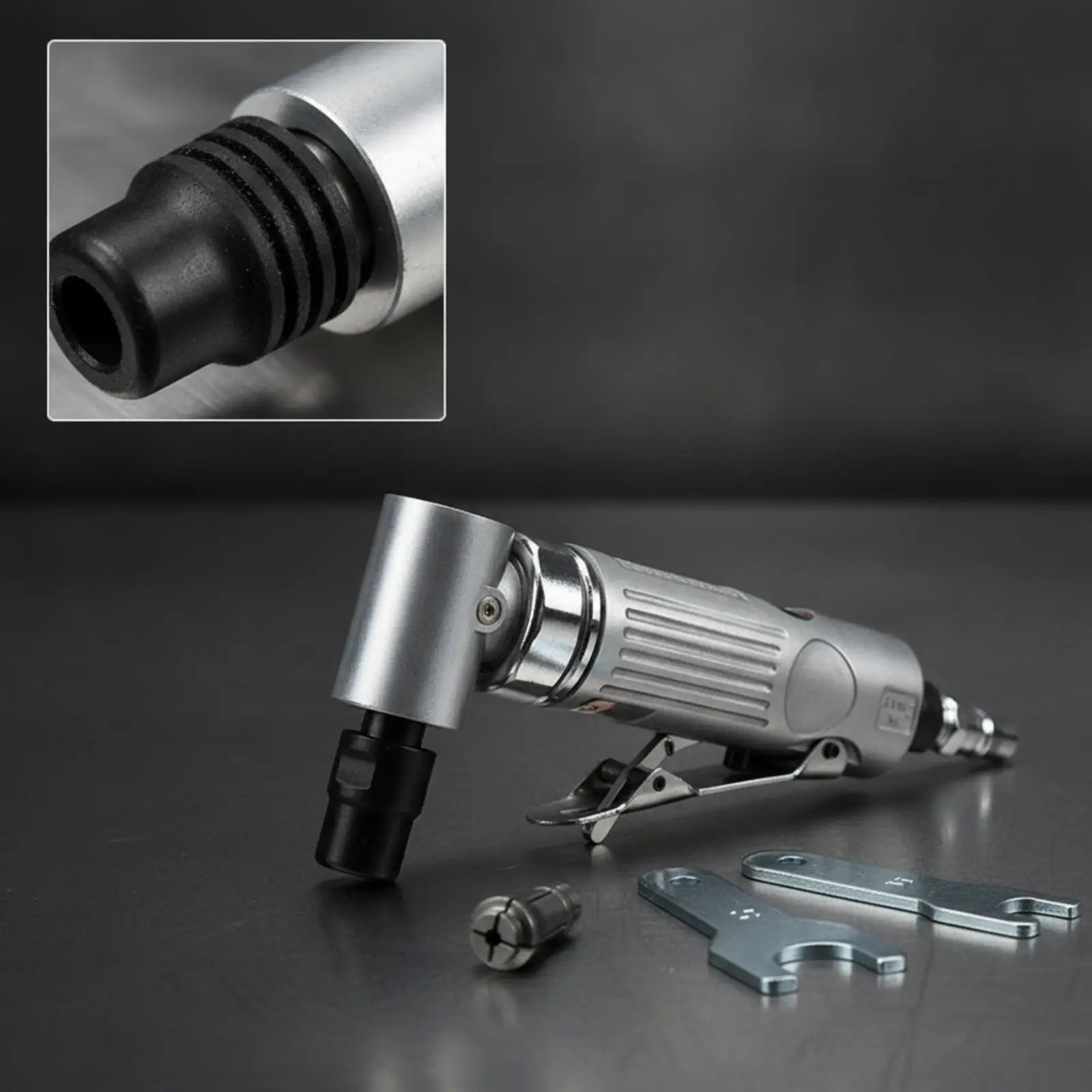 Right Angle Air Die Grinder 25000 RPM Pneumatic Polishing Tool Aluminum Housing for Narrow Space Metal Finishing Detail Work