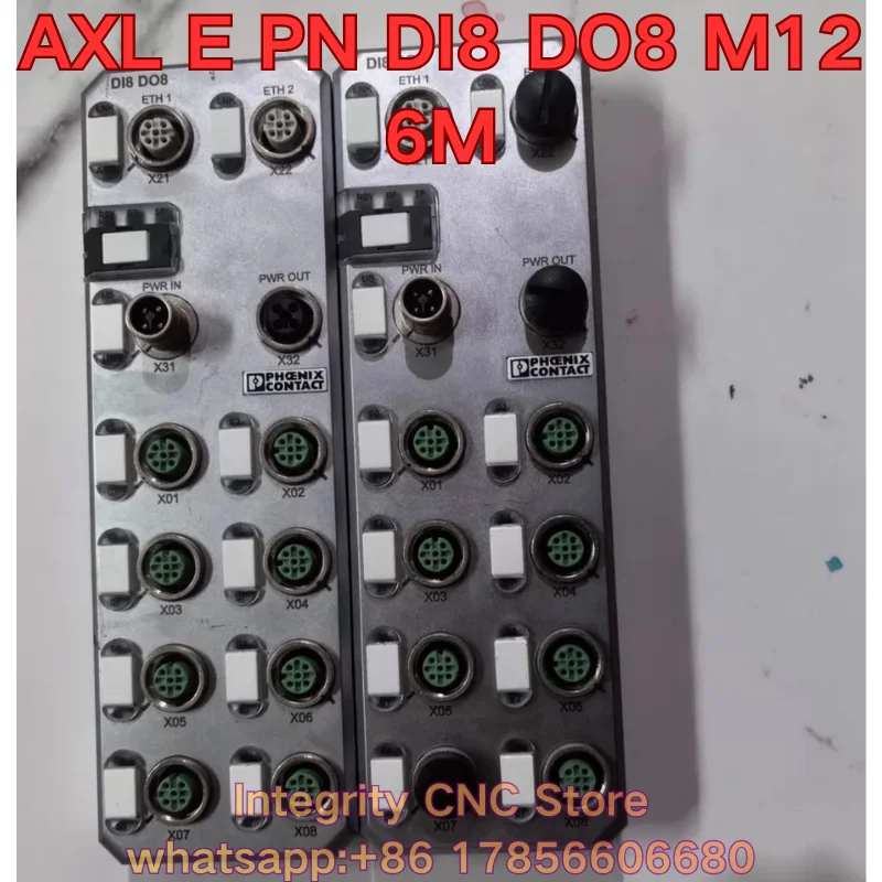 Second-hand AXL E PN DI8 DO8 M12 6M PLC module 2701515 functional test is normal