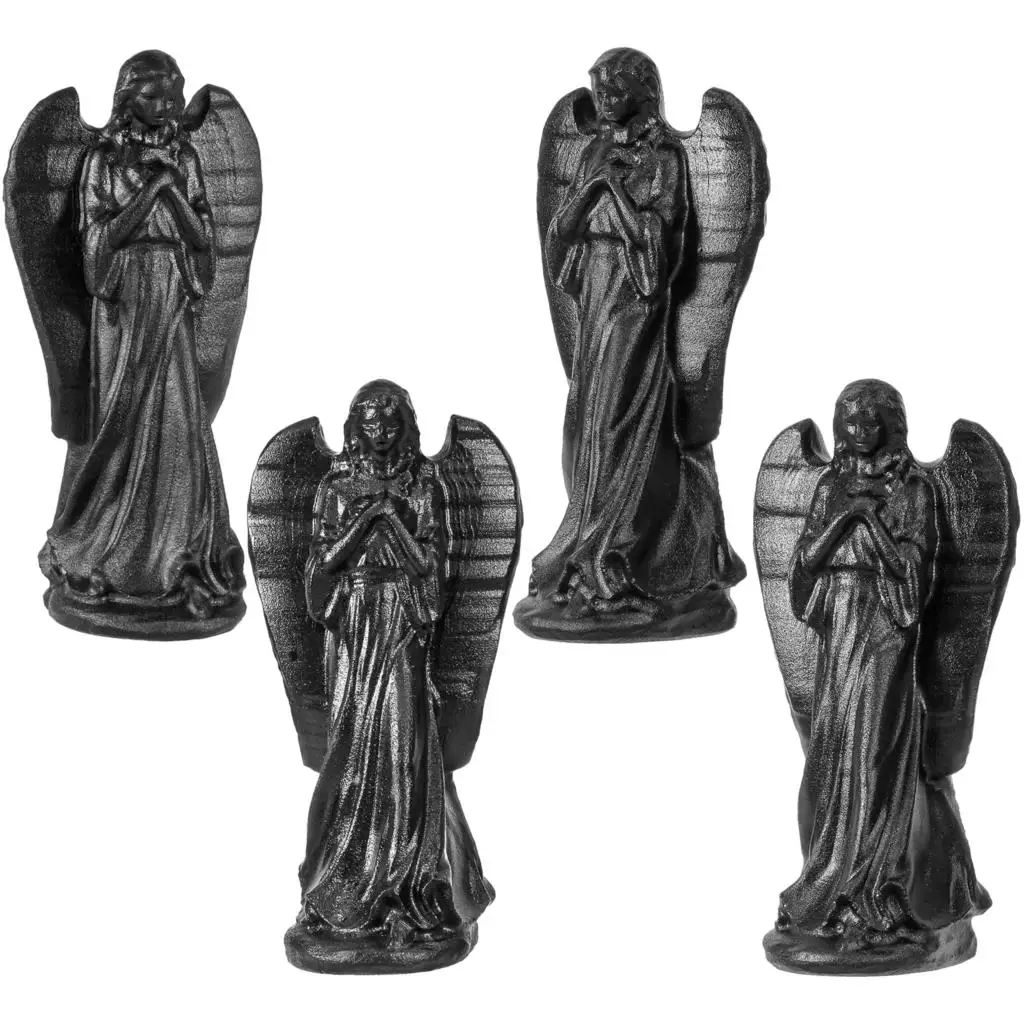 Natural Crystal Stone Prayer Angel Figurine, Hand Carved Guardian Angel Stone Statue Ornament for Praying Protection Home Decor