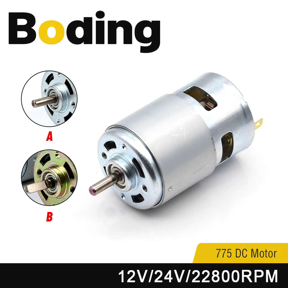 Boding 775 Dc Motor Dc 12v-24v 10000--20000 Rpm Ball Bearing Large Torque High Power Low Noise