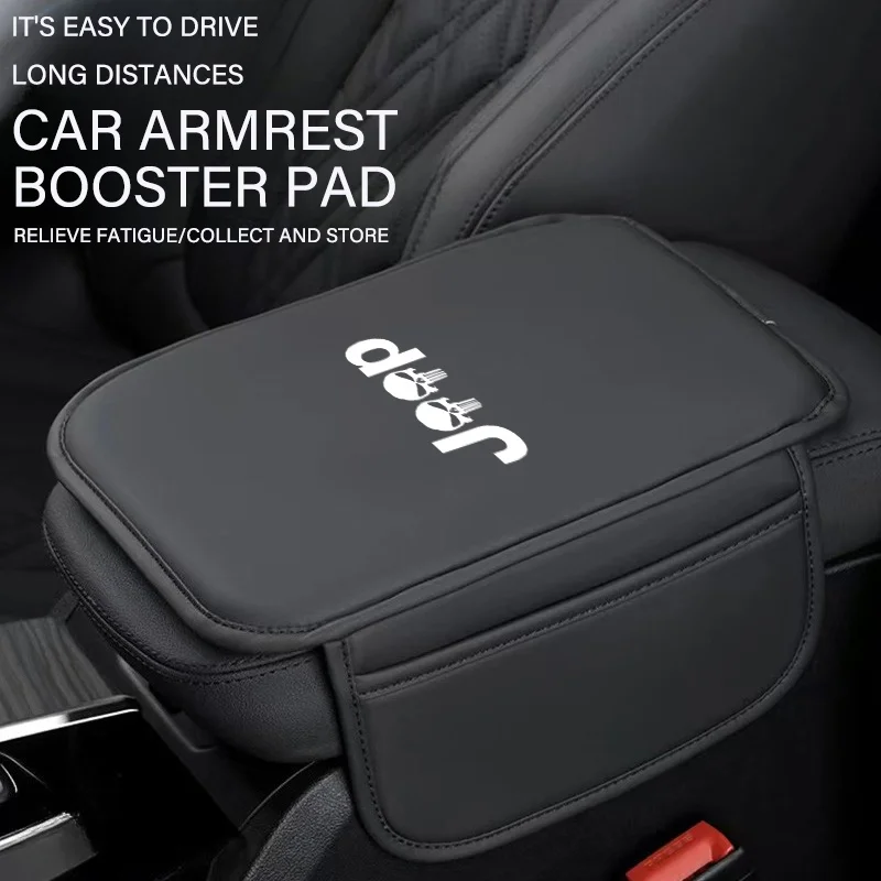 

Кожаный автомобильный подлокотник, коврик для центральной консоли, подлокотник, защитный карман для хранения для Jeep Renegade Compass Wrangler Grand Cherokee