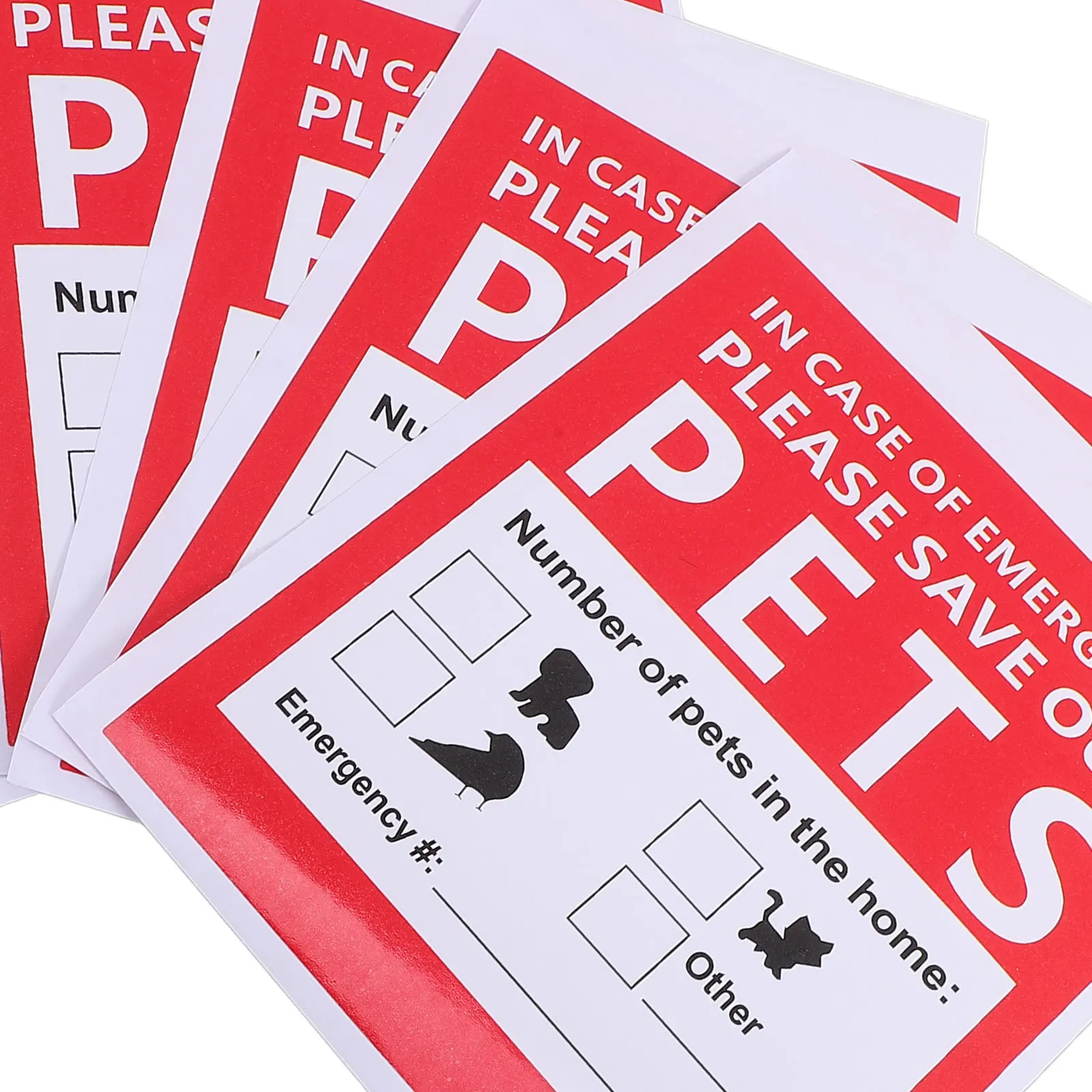 

10 Sheets Stickers Animals inside Fire Safety Outdoor Emergency Alert Warning Dog Decal
