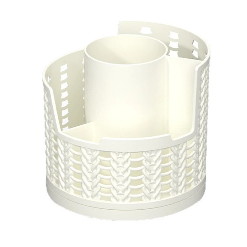 

360° Rotating Makeup Storage Box Desktop Makeup Organizer Cosmetic Brush Holder Lipstick Eyebrow Pencil Holder Jewelry Container