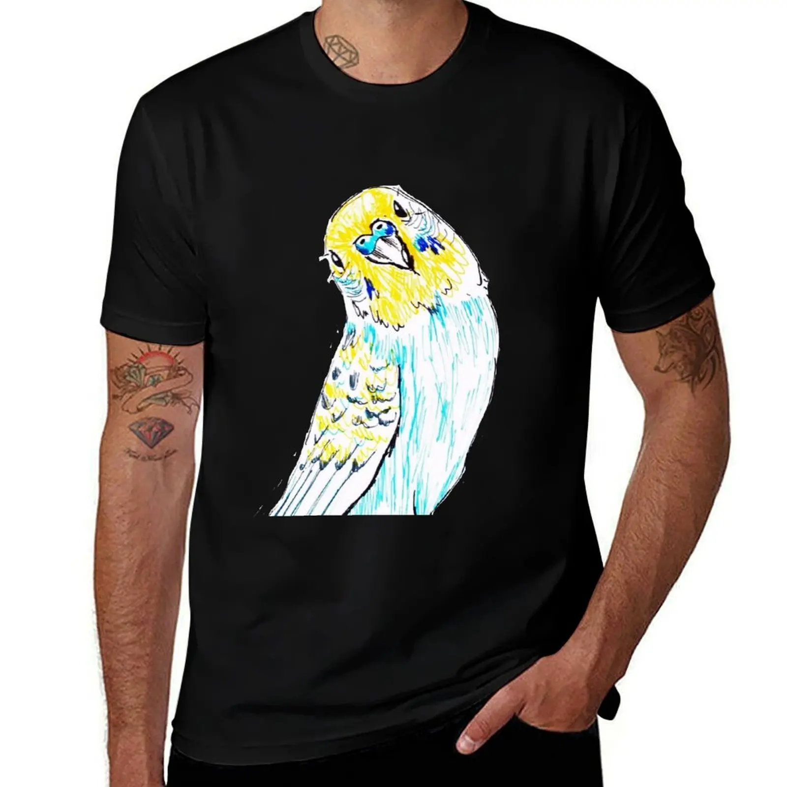 

Budgie in Love T-Shirt t shirt man designer t shirts for man pack cotton T-Shirt