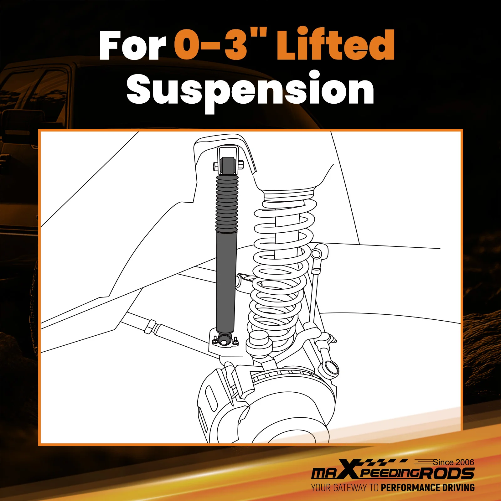 Amortiguadores traseros para Toyota 4Runner 03-22 FJ Cruiser 07-14 ajuste elevación de 0-3"