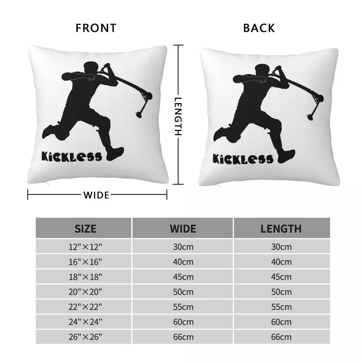 Scooter Freestyle Kickless Pillowcase Polyester Linen Velvet Printed Zip Decorative Throw Pillow Case Sofa Cushion Case 45x45
