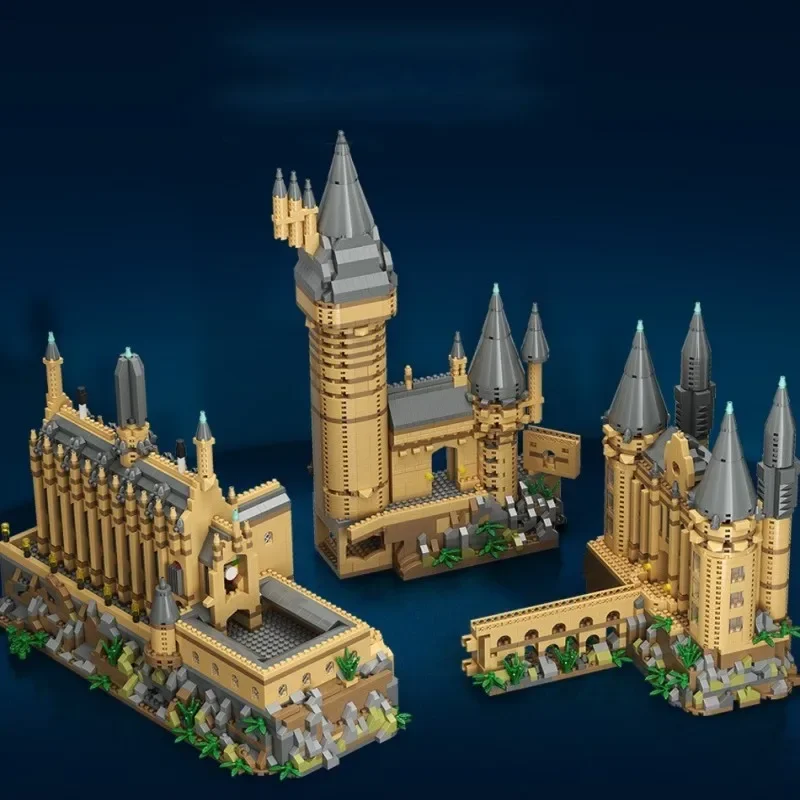 6369pcs Magic Medieval Castle Building Blocks Technical Bricks Harry Potter Toys 3.5mm Micro Blocks Birthday Gifts for Kid