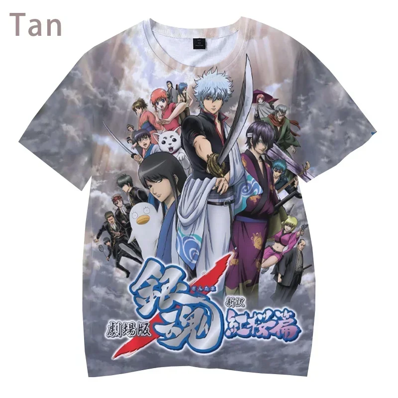 New Arrival Men Women Anime GIntama 3D Printed T Shirt Fashion Casual Hip Hop Streetwear Oversized T Shirt Tee Tops